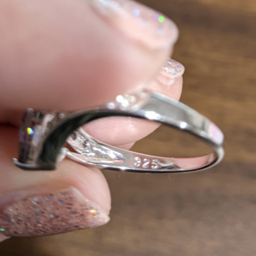 Mystic Fire Topaz Hearts Ring - Picture 5 of 5